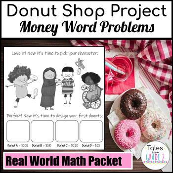 Preview of Real World Math Project | Counting Money Packet for 2nd Grade