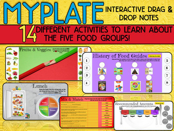 Preview of Interactive Drag & Drop MyPlate Notes