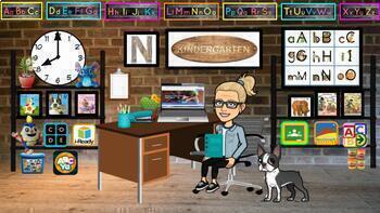 Preview of Interactive EDITABLE Virtual Classroom for Distance Learning!