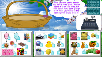 Preview of Interactive Easter Budgeting/Money Counting Activity