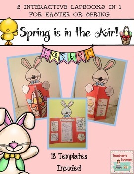 Preview of Interactive Easter and Spring Craft - Lap Book Writing Activity