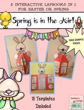 Preview of Interactive Easter and Spring Craft - Lap Book Writing Activity FREEBIE