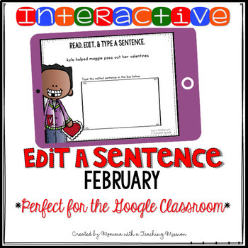 Preview of Interactive Edit a Sentence February