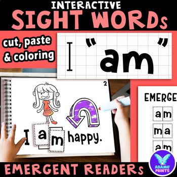 Preview of Interactive Emergent Reader AM: "I AM" Sight Word Mini Book