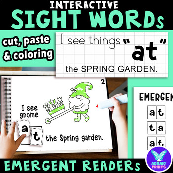 Preview of Interactive Emergent Reader AT: "I see things" Sight Word Mini Book