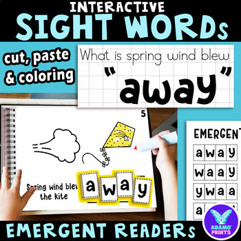 Preview of Interactive Emergent Reader AWAY: "What is Spring wind blew away" Sight Word