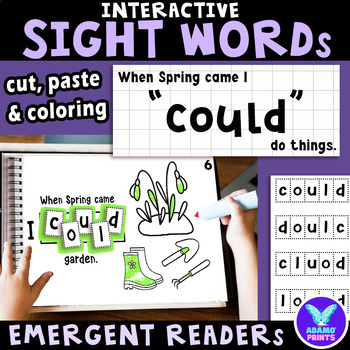 Preview of Interactive Emergent Reader COULD: "When Spring came I could" Sight Word Book