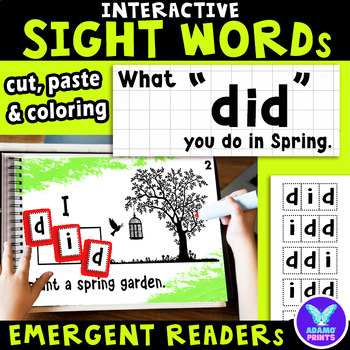 Preview of Interactive Emergent Reader DID: "What did you do in Spring" Sight Word Book