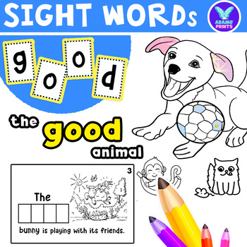 Preview of Interactive Emergent Reader GOOD: "The good animals" Sight Word Mini Book