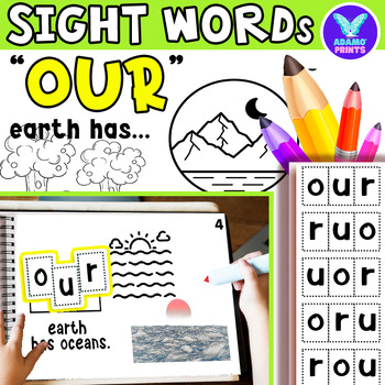 Preview of Interactive Emergent Reader OUR: "Our Earth has.." Sight Word Mini Book
