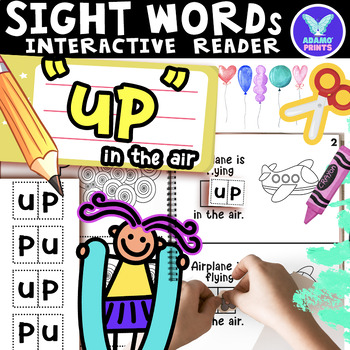 Preview of Interactive Emergent Reader UP: "Up in the air" Sight Word Mini Book