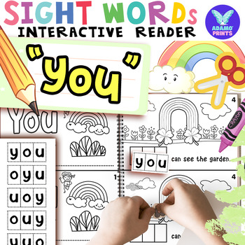 Preview of Interactive Emergent Reader YOU: "You can see" Sight Word Mini Book