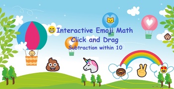 Preview of Interactive Emoji Math - Google Slides Digital