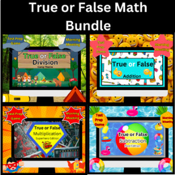 Preview of Interactive & Engaging! True or False Math Activities Bundle!