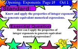 Interactive Exponents Flipchart - Common Core 8th grade