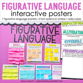 Preview of Interactive Figurative Language Posters