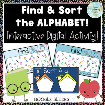 Preview of Interactive Find & Sort Alphabet Letters on Google Slides!