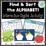 Interactive Find & Sort Alphabet Letters on Google Slides!