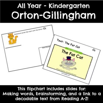 Preview of Interactive Flipchart for Kindergarten Orton-Gilllingham