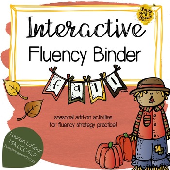 Preview of Interactive Fluency (Stuttering) Binder - FALL