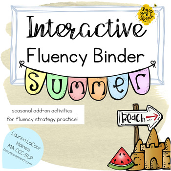 Preview of Interactive Fluency (Stuttering) Binder - SUMMER