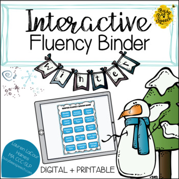 #Jan17SLPMustHave Interactive Fluency (Stuttering) Binder 