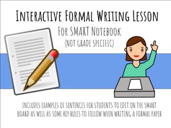 Preview of Interactive Formal Writing Lesson - SMART Notebook