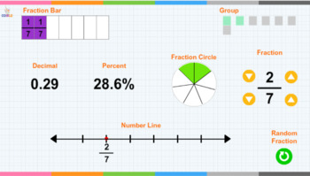 Preview of Interactive Fractions Flashcards