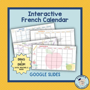 Preview of Interactive French Calendar