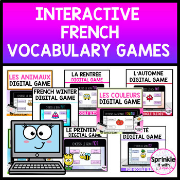 Preview of Interactive French Games Bundle