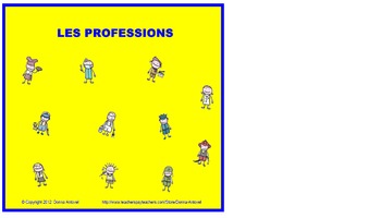 Preview of Interactive French Professions Vocabulary Square Jigsaw Puzzle