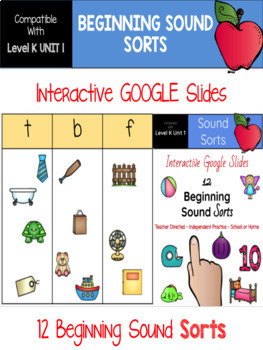 Preview of Interactive GOOGLE SLIDES {FUN Phonics-BEGINNING LETTER SOUND SORT}