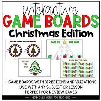 Preview of Interactive Game Boards | Christmas Themed | Boost Engagement With Any Lesson