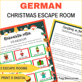 Interactive German Christmas Vocabulary Escape Room Activity
