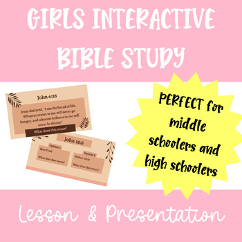 Preview of Interactive Girls Bible Study (I Am Statements of Jesus)