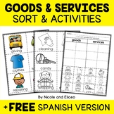 Goods and Services Sort Activities + FREE Spanish