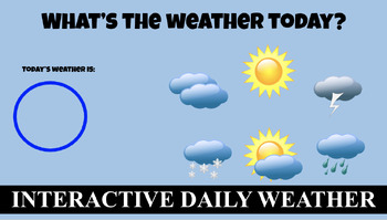 Preview of Interactive Google Slide Daily Weather + Chart to Track Monthly/Weekly Weather