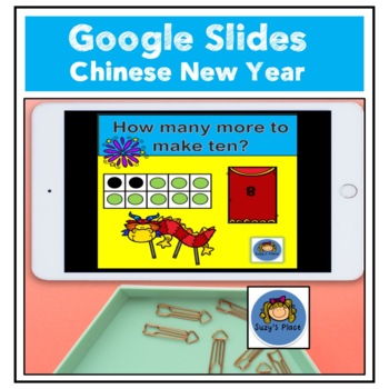Preview of Lunar New Year Interactive Google Slides How Many More to Ten?