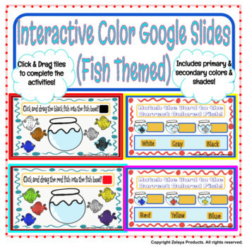 Preview of Interactive Google Slides: Colors (Fish Themed)