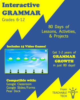 Preview of Interactive Grammar Curriculum - 80-Days of Lessons, Projects, and Activities