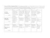 Interactive Grammar Notebook RUBRIC