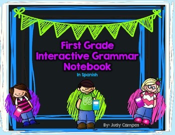 Preview of Interactive Grammar Notebook for First Grade *Spanish*