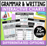 3rd, 4th, 5th Grade Grammar Writing Anchor Charts & Differ