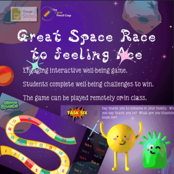 Preview of Interactive Growth Mindset game with well-being challenges via Google Slides