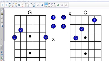 Preview of Interactive Guitar Chord Chart for SMART BOARD