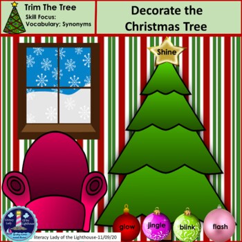 Interactive Holiday Themed Synonym Activity - Trim The Tree. | TPT