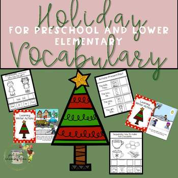 Preview of Interactive Holiday-Winter Vocabulary Packet