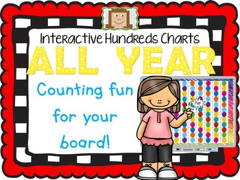 Preview of Interactive Hundreds Charts ALL YEAR - Counting Fun for your Board!
