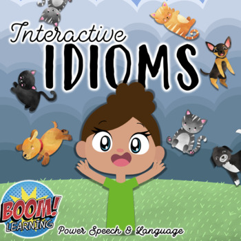 Preview of Interactive Idioms, Figurative Language, BOOM Cards, English Language Arts