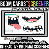 Interactive Informal Screener Boom Cards™ for Speech Therapy
